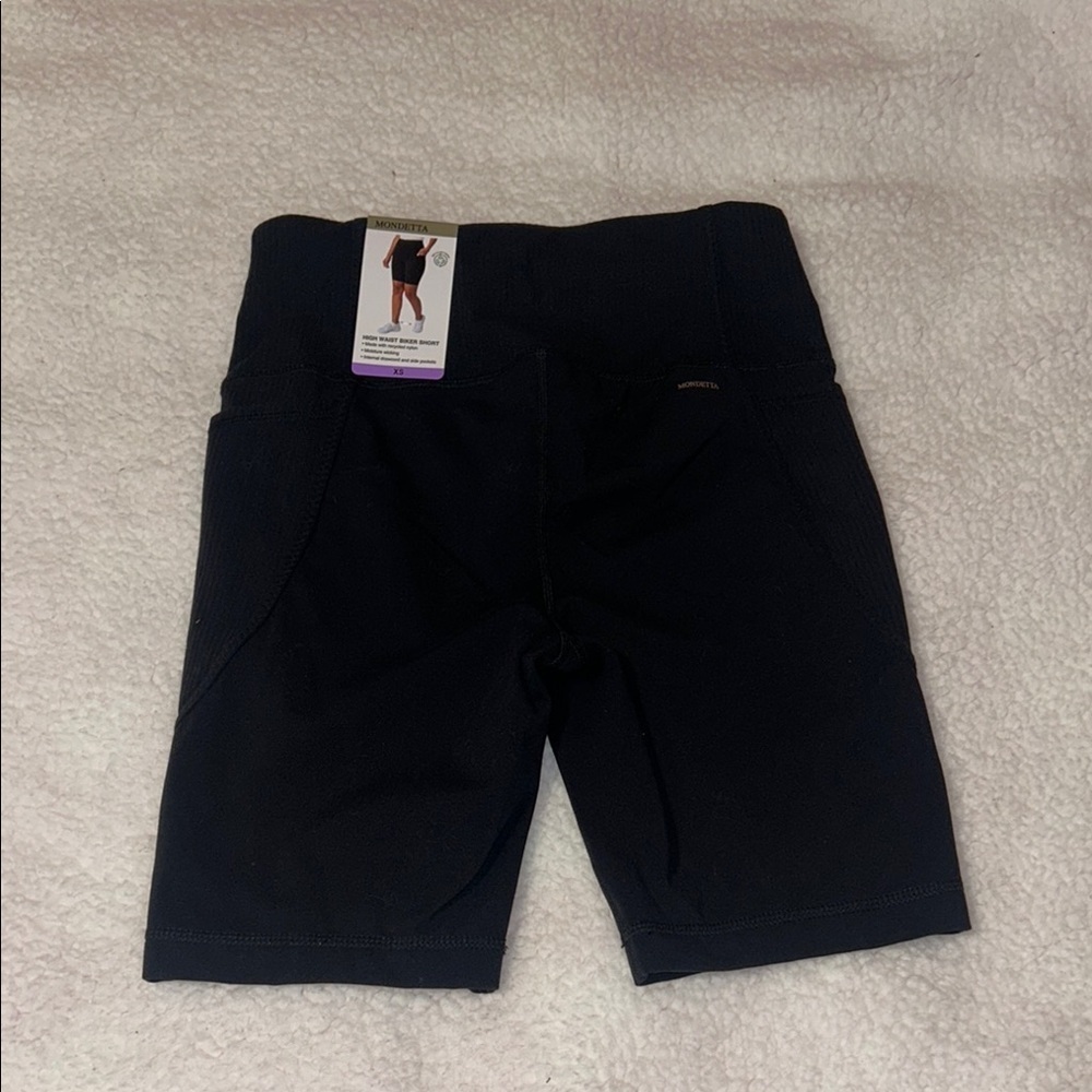 Mondetta Black Bike Shorts High-Waisted Matte - Picture 2 of 7